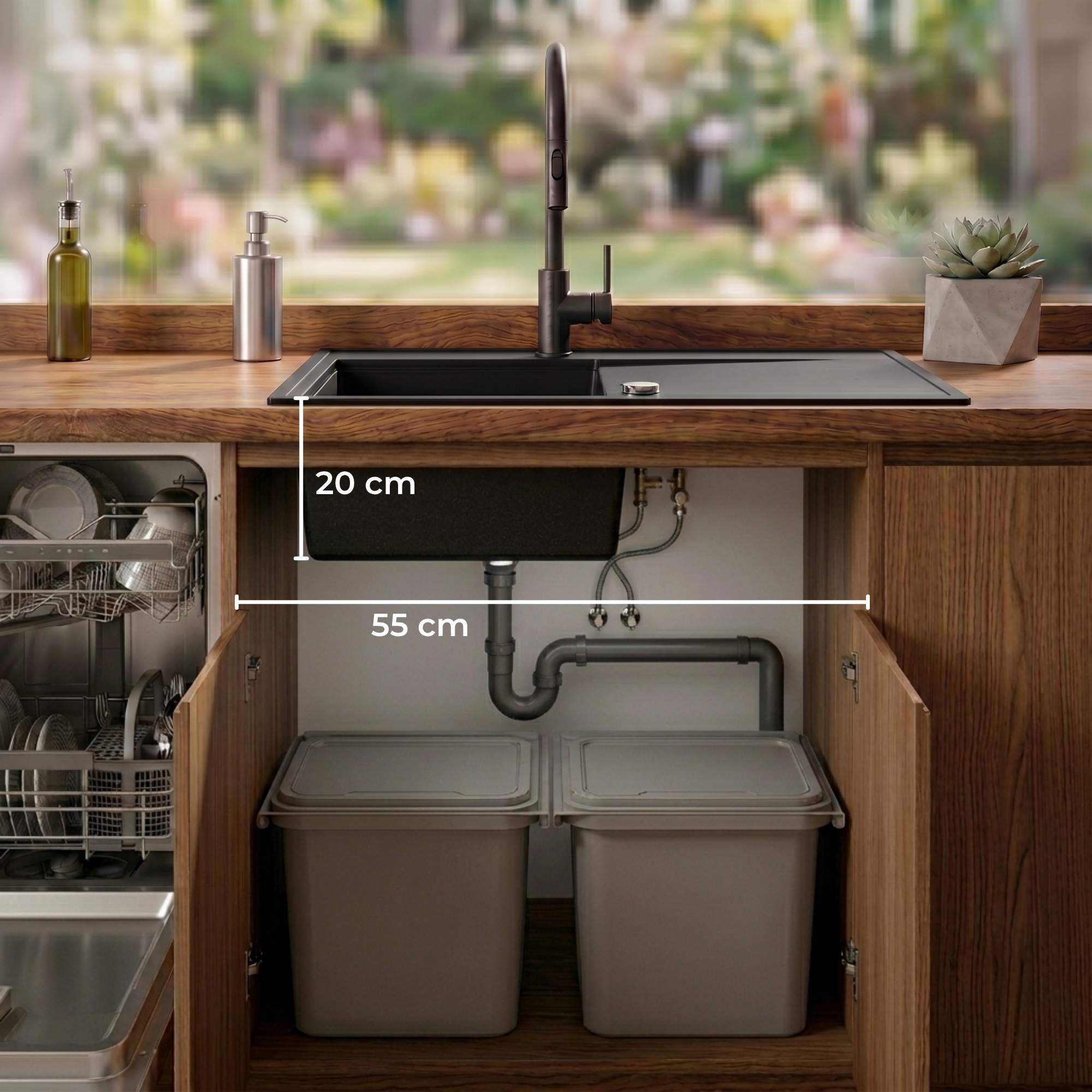 Sink 55L - zlew do szafki 55 cm